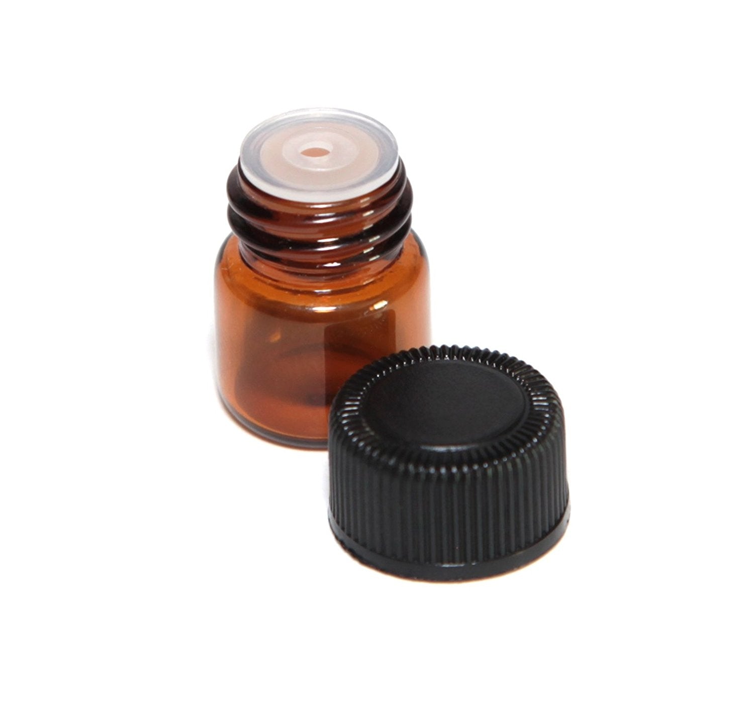 1/4 Dram Empty Amber Glass Dropper Vial
