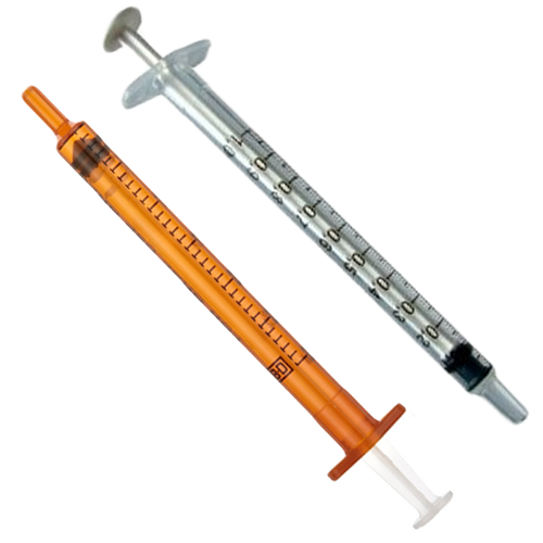 BD Oral Dispensing Syringe, 1mL, Amber, 100/BX