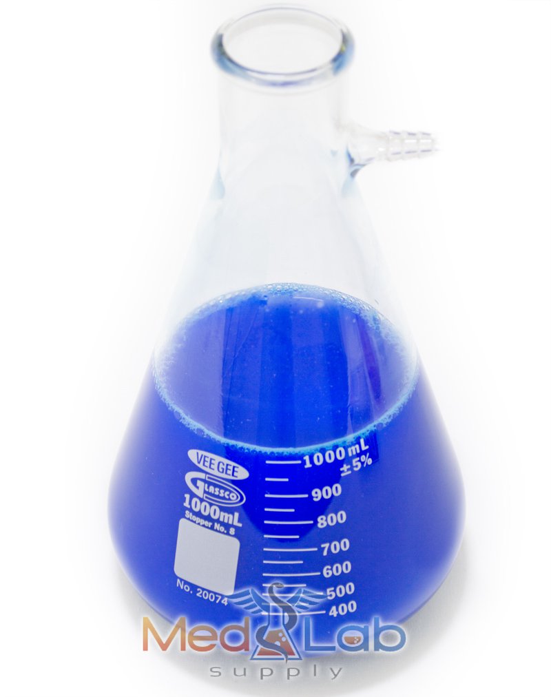 Vee Gee 1000ML Side Arm Vacuum Filtering Flask 20074-1000