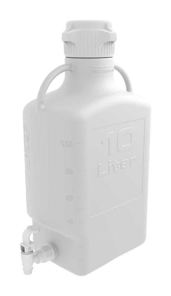 Carboy, 10L, HDPE, 83mm cap with Spigot
