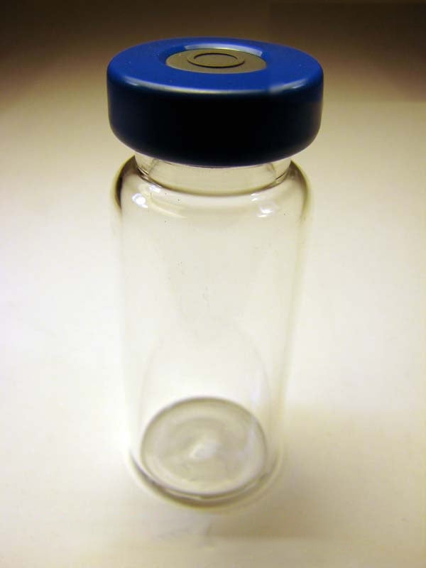 ALK-10ml Clear Sealed Sterile Glass Vial, Blue, Qty. 1