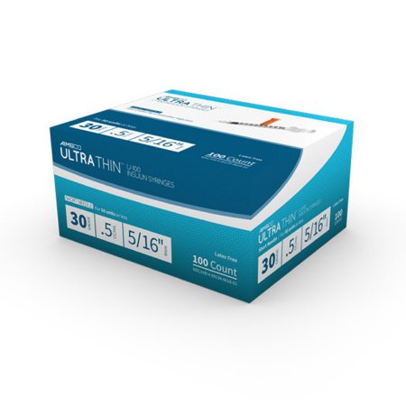 Aimsco MaxiComfort Diabetic Insulin Syringes: 28g, 29g 30g and 31g