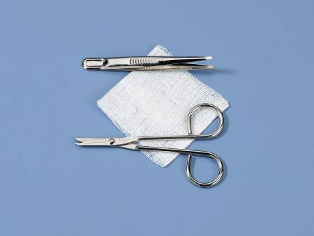 Sterile Suture Removal Kit with Littauer Scissors & 4" Metal Forceps, 718