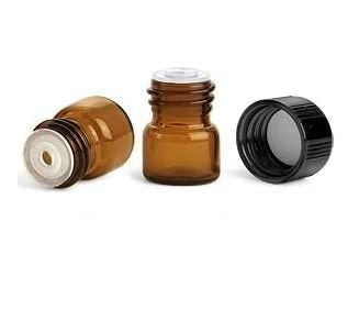 1/4 Dram Empty Amber Glass Dropper Vial