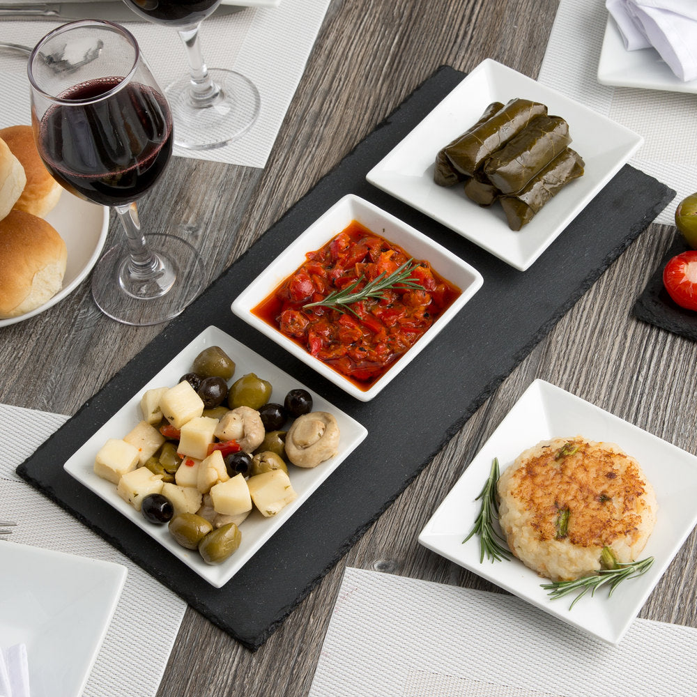 1-Piece Extra Large Black Slate Tray for Appetizers, Hors doeuvres, Charcuterie and Cheese Boards