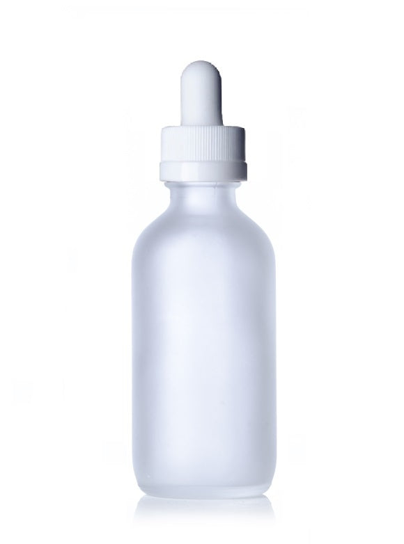 1 oz Empty Frosted Glass Dropper Vial