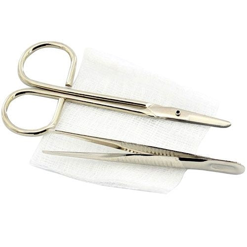 Sterile Suture Removal Kit with Littauer Scissors & 4" Metal Forceps, 718