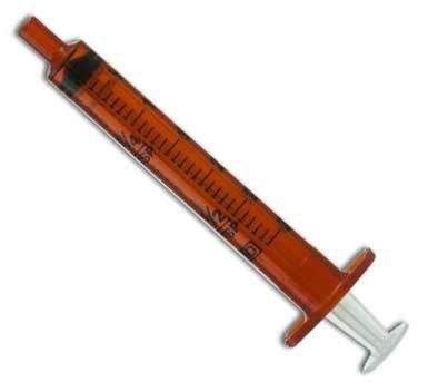 BD Oral Dispensing Syringe, 3mL, Amber, 100/BX