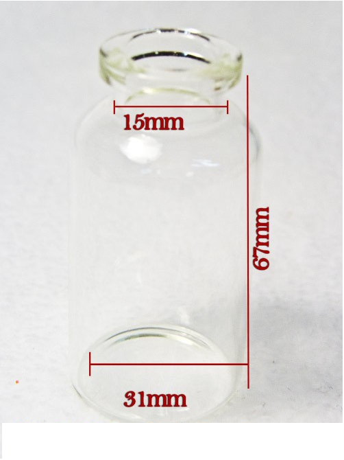MLS 30ML Tubular Clear Glass Serum Vials
