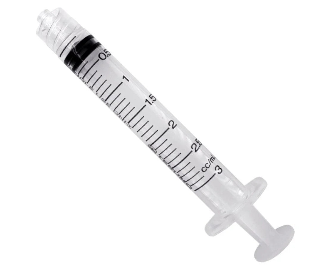 Terumo 3cc Syringe Only, Luer Lock Tip, 100 BX