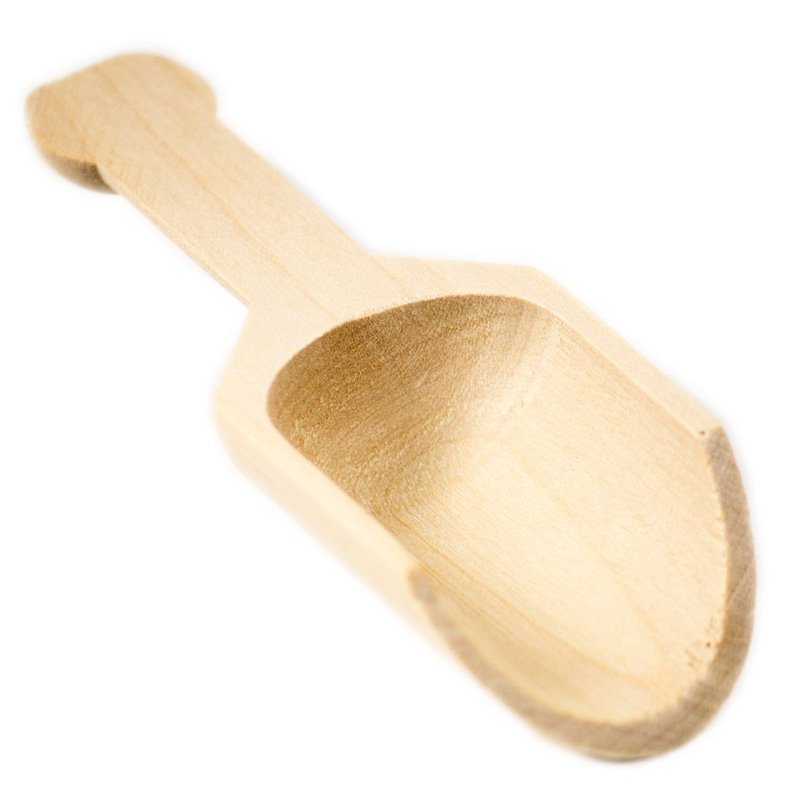 Wood Scoop for Bath Salts & Sugar Scrubs, 3 inch x 1-1/4