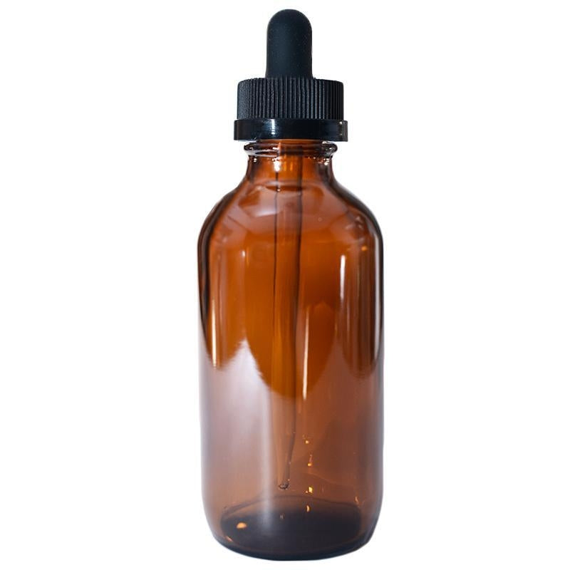 4oz Empty Amber Glass Vial with Dropper