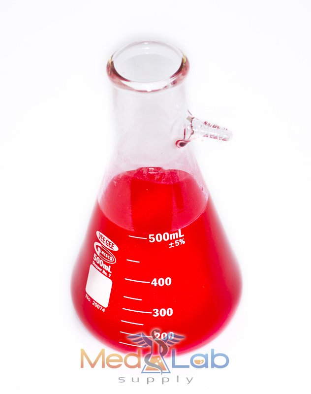 Vee Gee 500ml Side Arm Vacuum Filtering Flask 20074-500