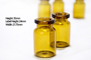 RLS 5ML Tubular Amber Glass Serum Vials (Qty. 1800)
