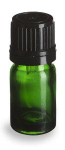 5ml Empty Green Glass Vial with Euro-Dropper & Screw Cap