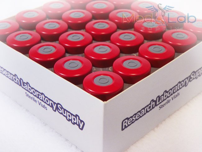 5ml Clear Sealed Sterile Glass Vial - Red (Qty.25)