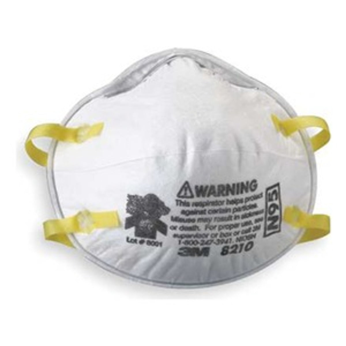 3M 8210 respirator, N95 approved, Single