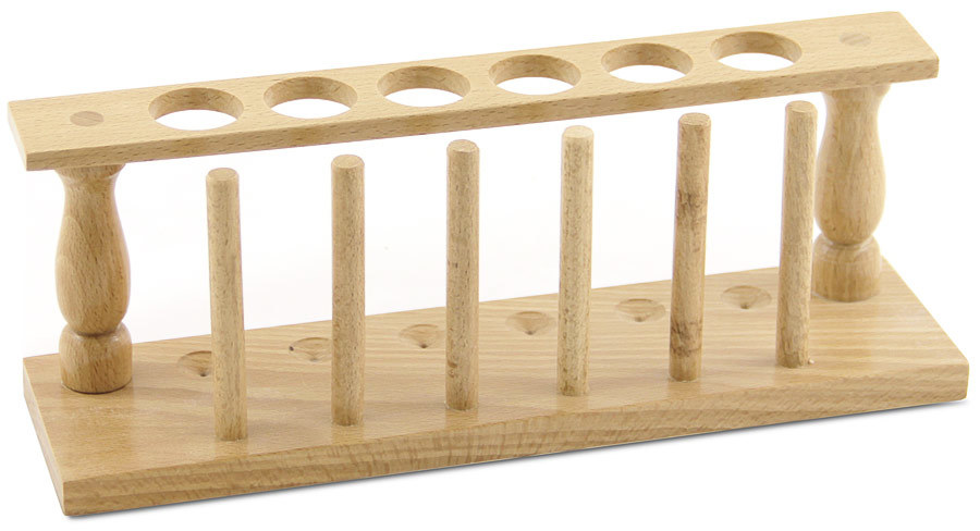 Test Tube Rack, Wooden, 6-Tube