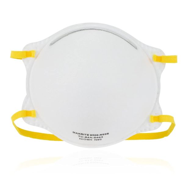 NIOSH Certified Makrite 9500-N95 Pre-Formed Cone Particulate Respirator Mask Small, Box of 20