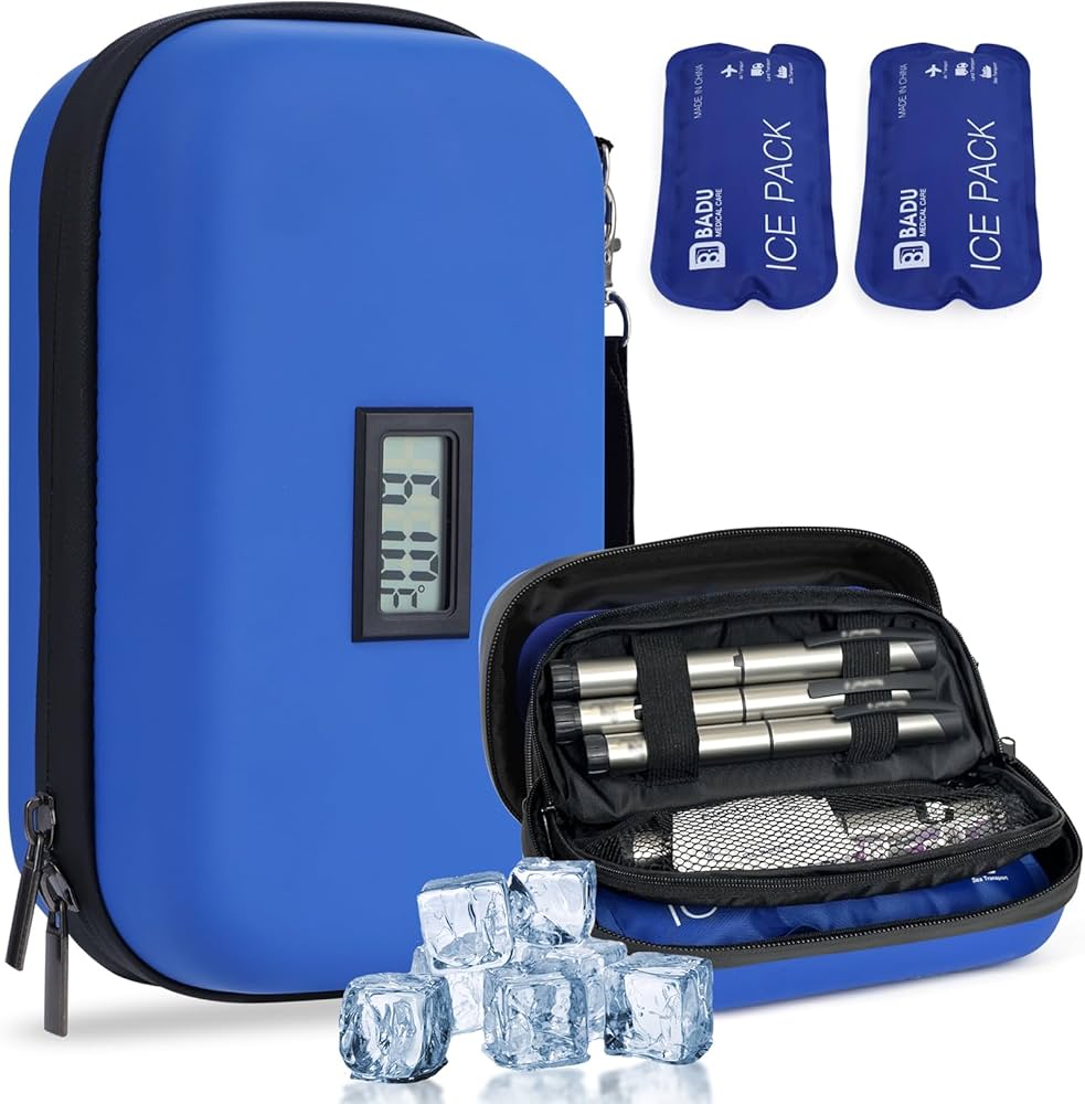 TSA Approved Portable Diabetic Cooler, Travel Bag, Includes 2 Ice Packs