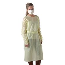 Form-Fit Isolation Gown, Sunny Yellow, X-Large, 12/bg