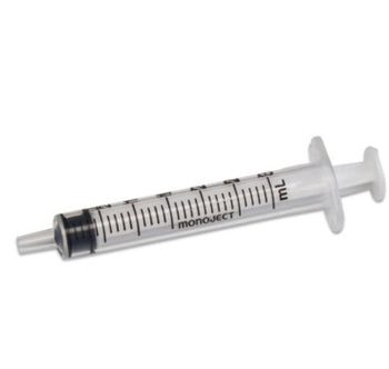 Monoject Oral Dispensing Syringe, 3mL, Clear, 100/BX