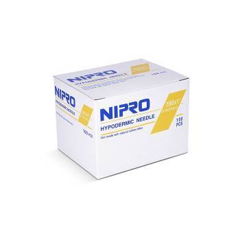 Nipro Sterile Hypodermic Needles, Box of 100