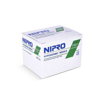Nipro Sterile Hypodermic Needles, Box of 100