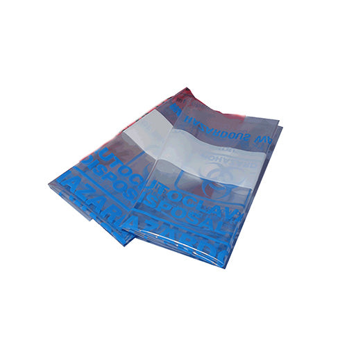 Autoclave Biohazard  Bags, Clear 12.2x26, Box of 200