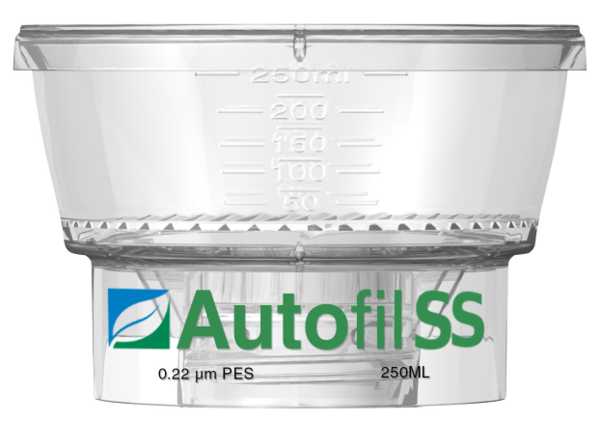 250ml Autofil SS Bottle-Top Filter, Funnel only, 0.22um, Qty. 12