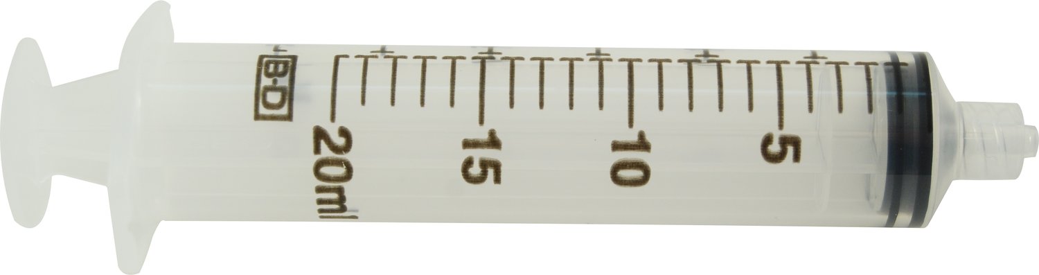 BD 20cc Syringe Only, Luer Lock Tip, 48 BX