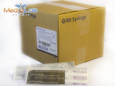BD Luer-Lok Syringe, PrecisionGlide Needle, 3ML 23g x 1", 100/BX, 309588