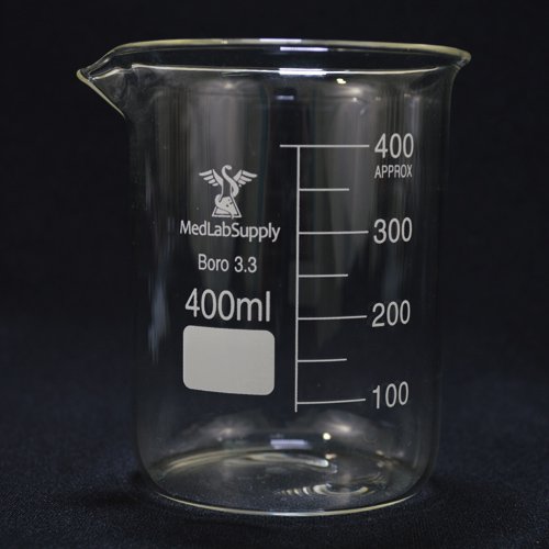 400ML Low Form Graduated Glass Beakers (Qty. 1)