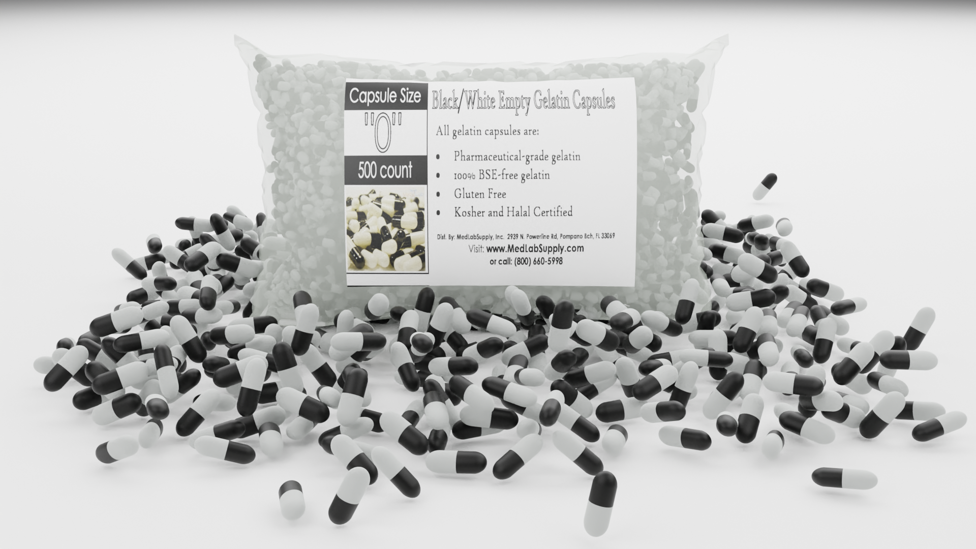 Size 0 Empty Gelatin Capsules (please click view all color options)