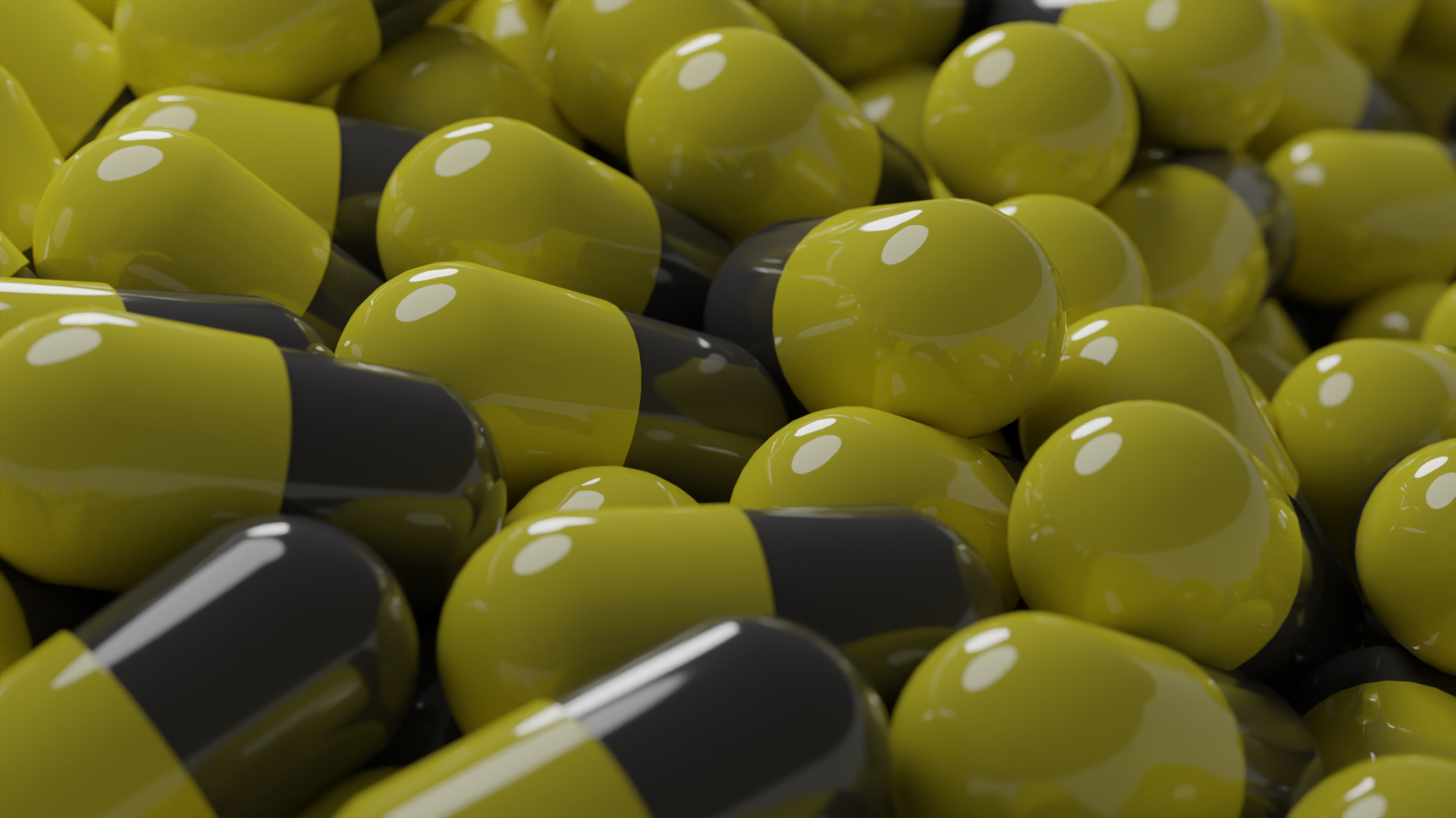 Black/Yellow Empty Gelatin Capsules, Size 0, Bag of 500