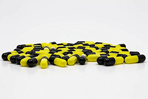 Black/Yellow Capsules Size 0, (Qty. 2500) in Resealable Pouch