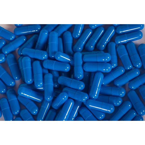 Blue Size 3 Gelatin Capsules, Qty 1500 in resealable pouch