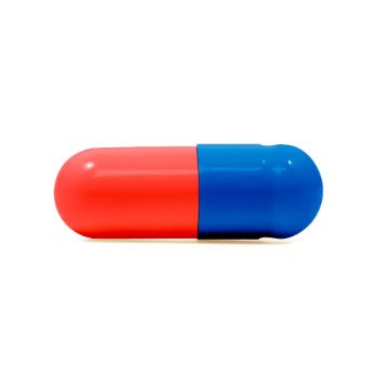 Blue/Red Empty Gelatin Capsules, Size 00 (Bag of 500)