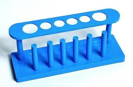 Blue Plastic Test Tube Holder-6 Slot