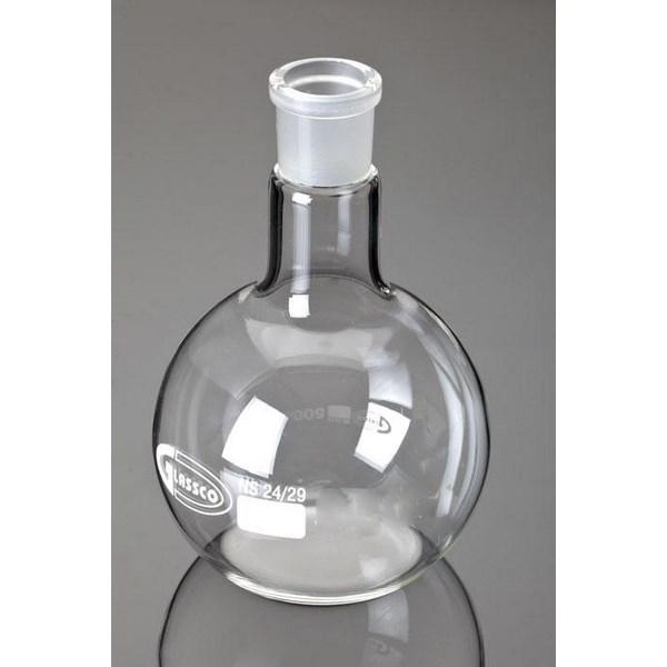 25ml, Boiling Flask, Flat Bottom, Borosilicate Glass (Qty. 1)