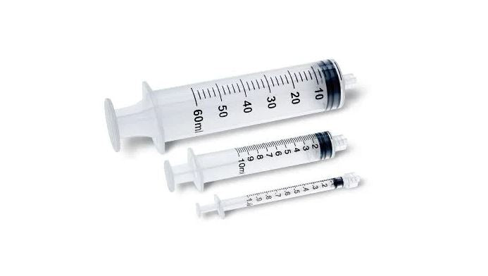 CarePoint Luer Lock 60cc/mL Syringe only, Box of 25