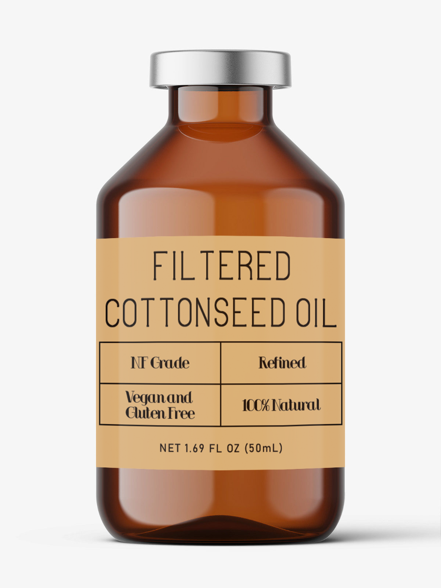 Cottonseed Oil, Natural Carrier Oil, NF, 50 mL