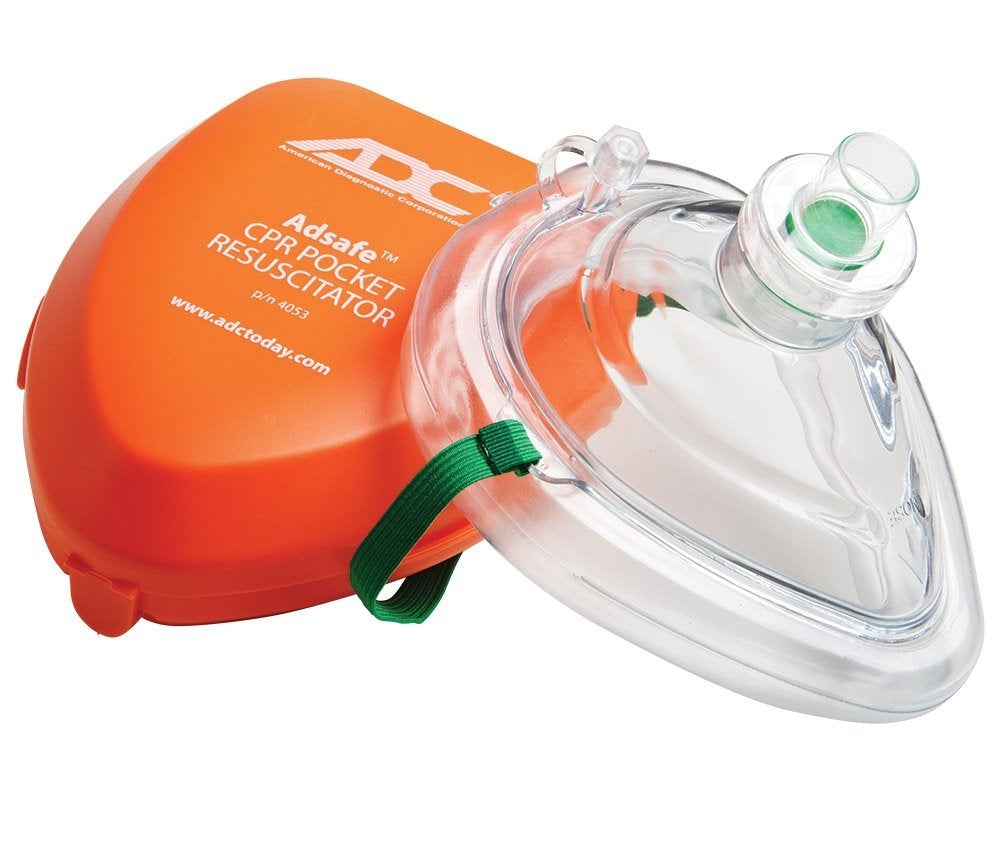 CPR Pocket Resuscitator Mask with Hard Case, 4053