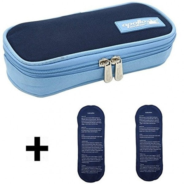 Portable Diabetic Cooler, Medical Travel Bag, Includes 2 Ice Packs