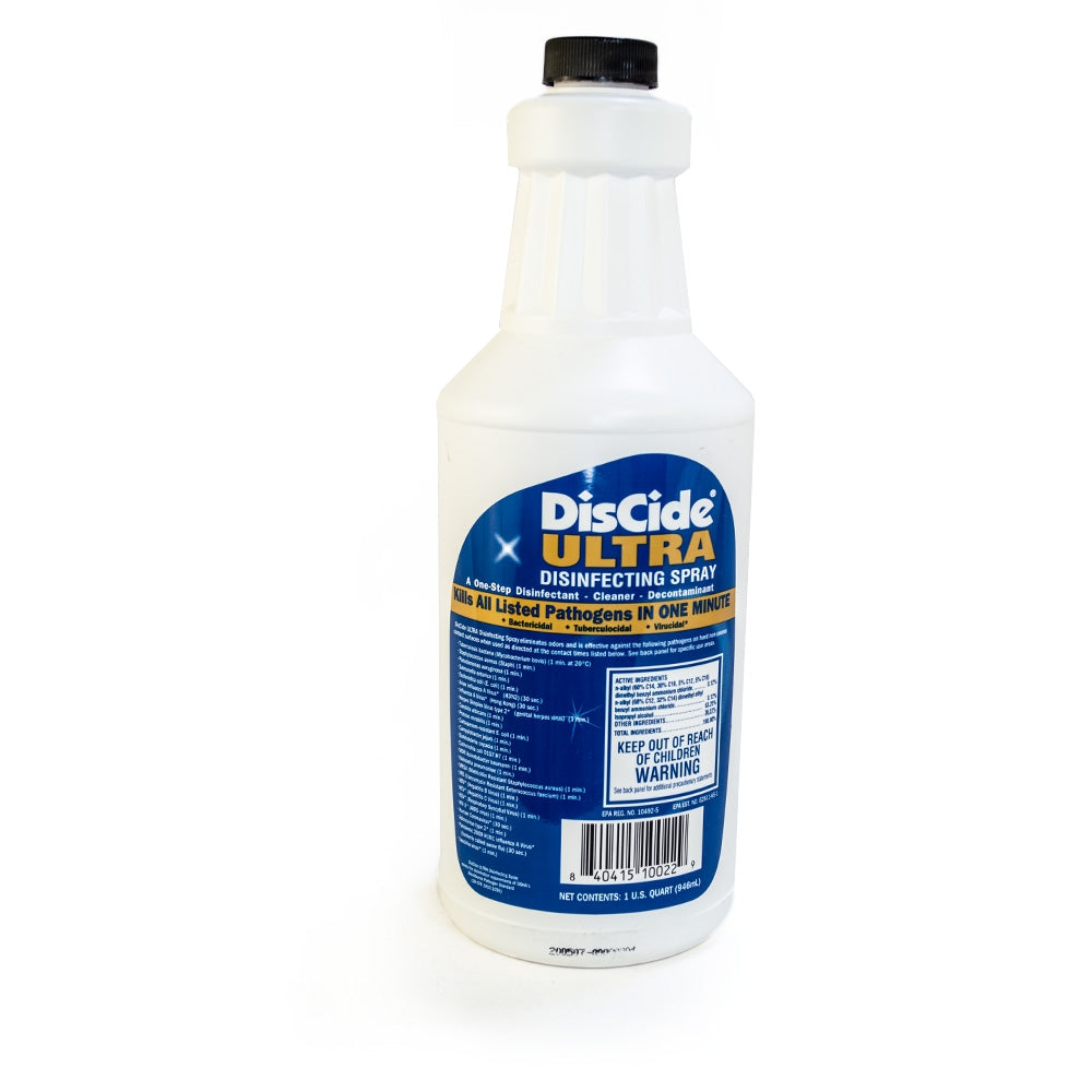 DisCide Ultra 32 oz Disinfectant, Contact Time for Human Coronavirus 30secs.,