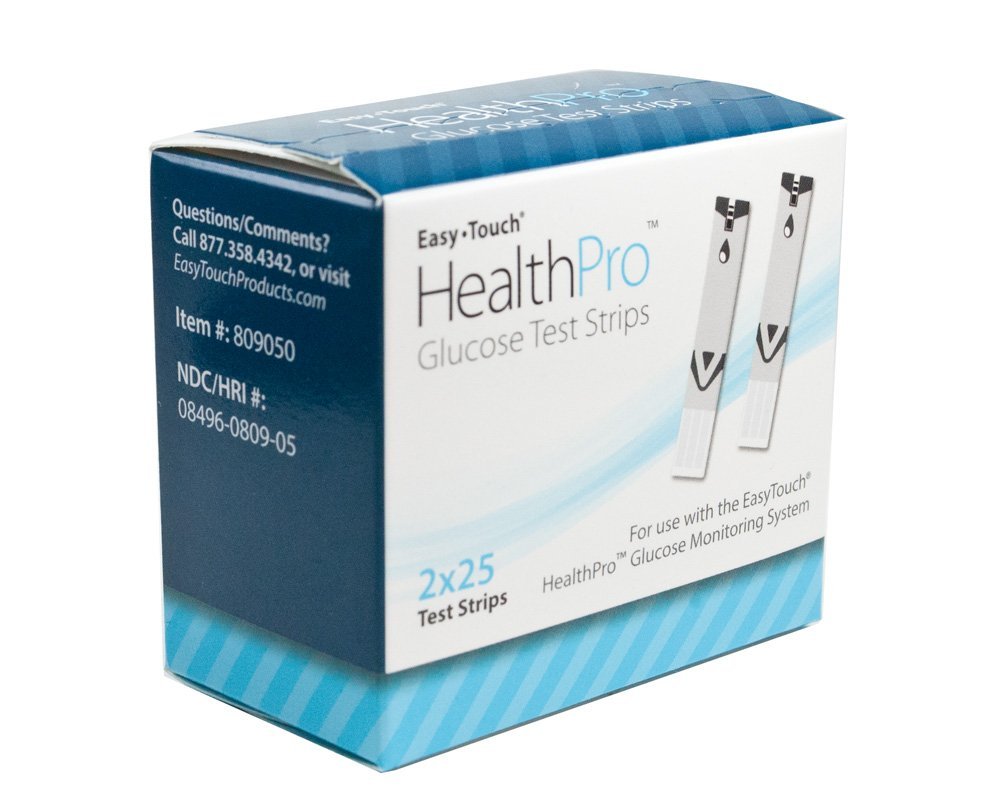 Easy Touch HealthPro Glucose Test Strips, 809050, Box of 50