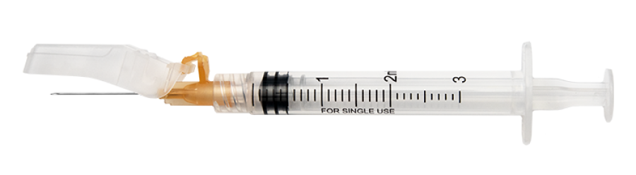 EasyTouch FlipLock Safety Syringes, 1cc x 23gx 1, Box of 100, 822321