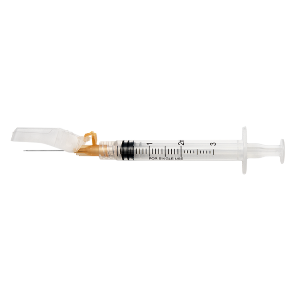 EasyTouch FlipLock Safety Syringes, 3cc x 25gx 1, Box of 100, 822561