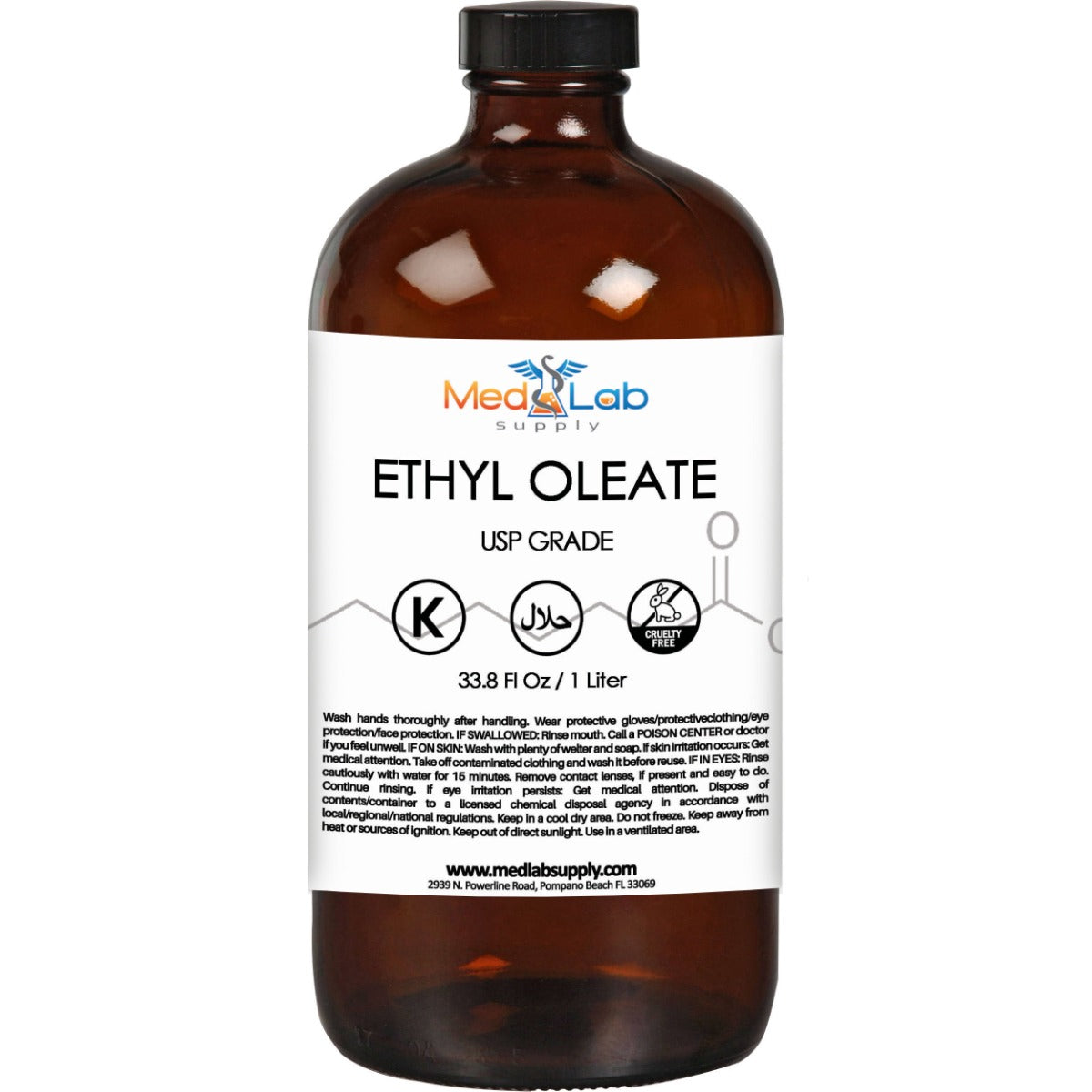 Ethyl Oleate USP, NF, Non-GMO, 1 liter
