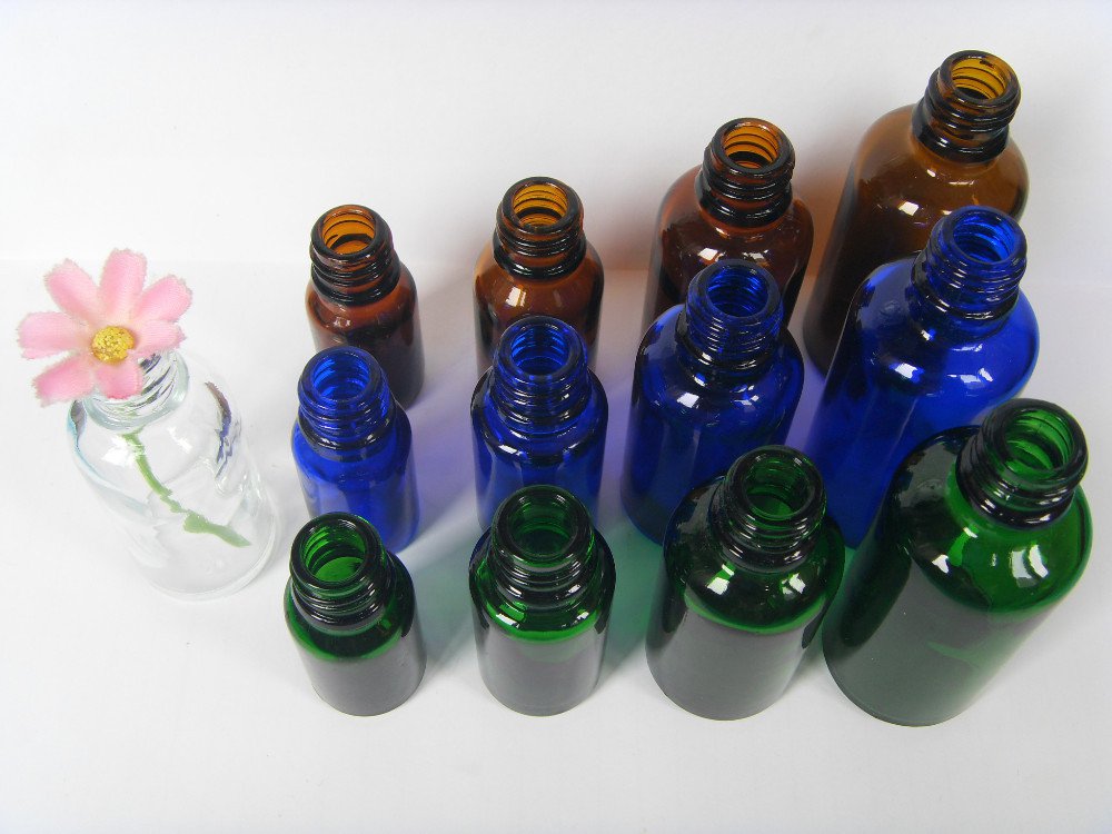 5ml Empty Green Glass Vial with Euro-Dropper & Screw Cap